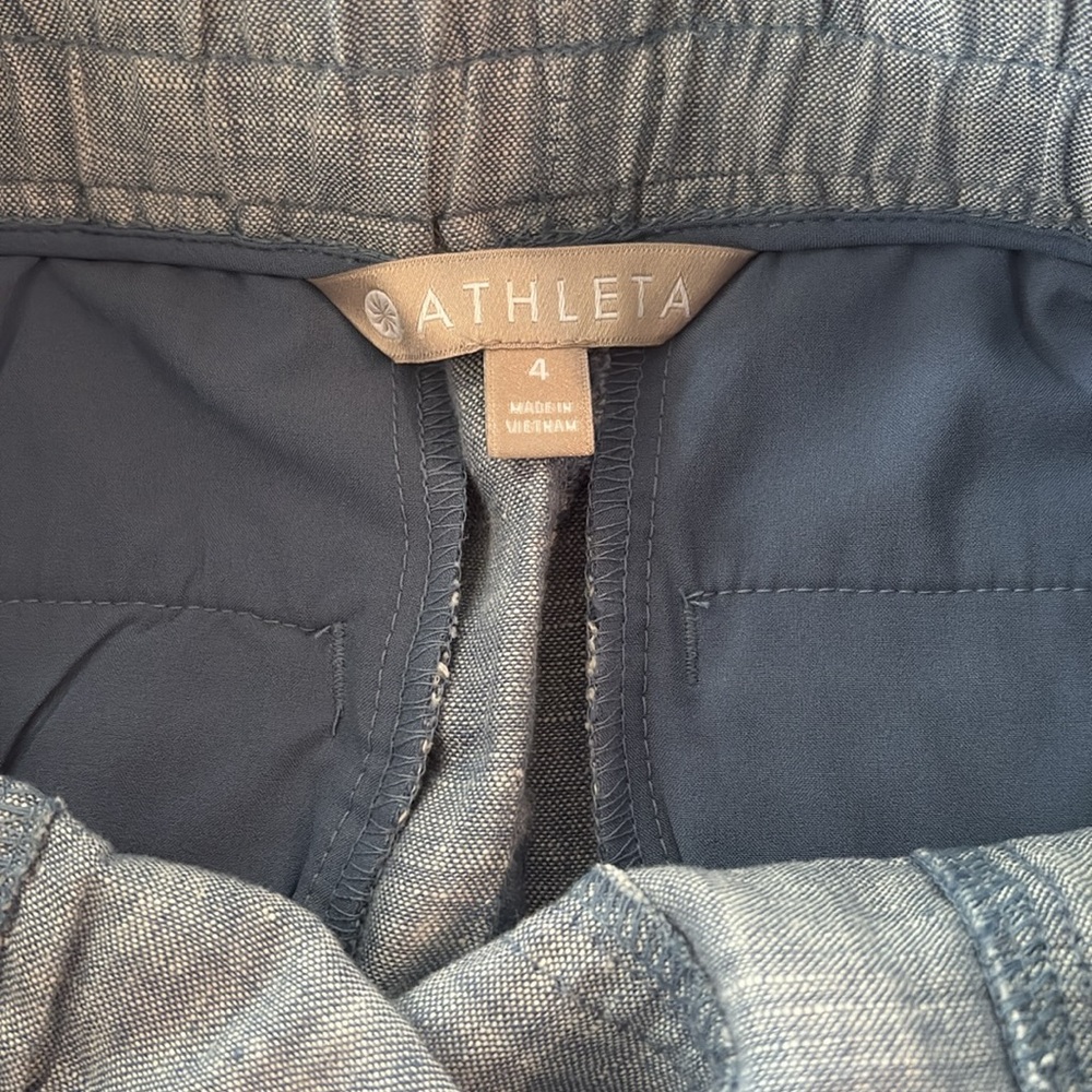 Athleta Blue Cabo Linen Shorts - Picture 2 of 3